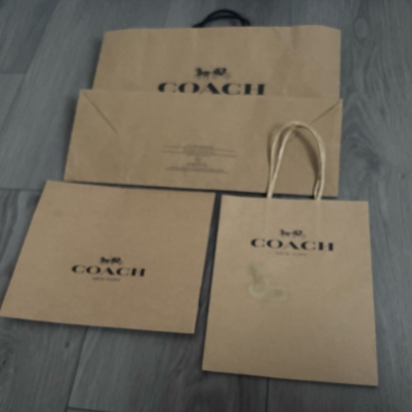Coach Handbags - Coach Tan Paper Bags and boxes